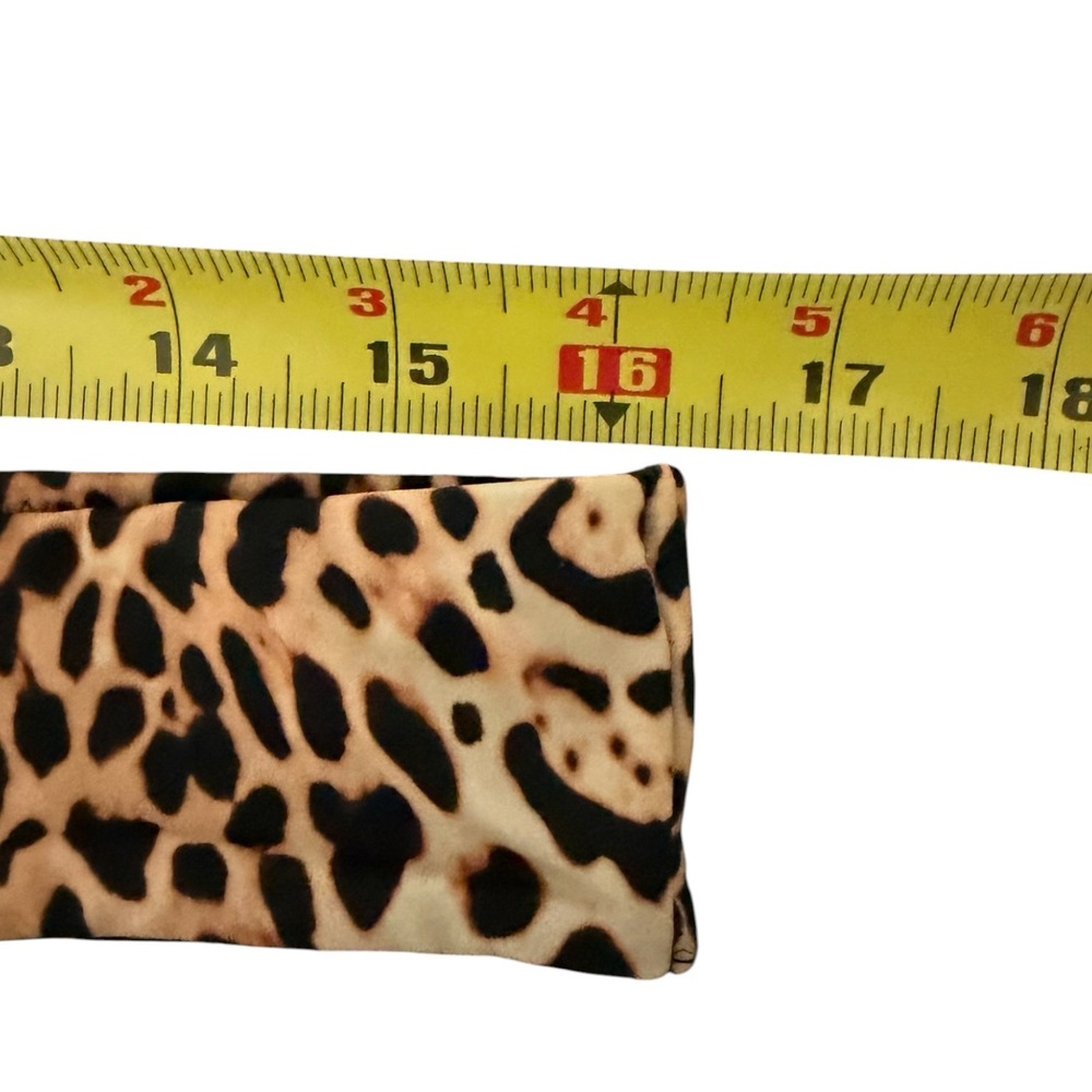 Victoria's Secret Leopard Print Bikini Bottom Gold Logo Brown Tan Large - Picture 4 of 8